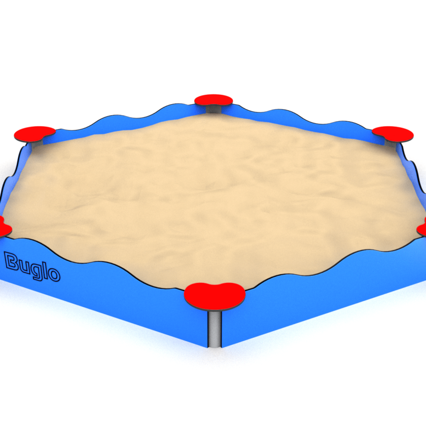 sekskantet sandkasse