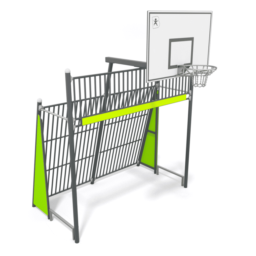 Fotballmål med basketkurv