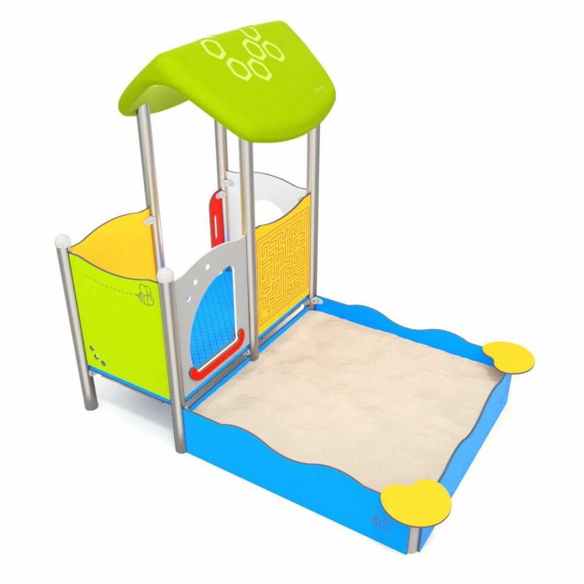 Lekehus med sandkasse