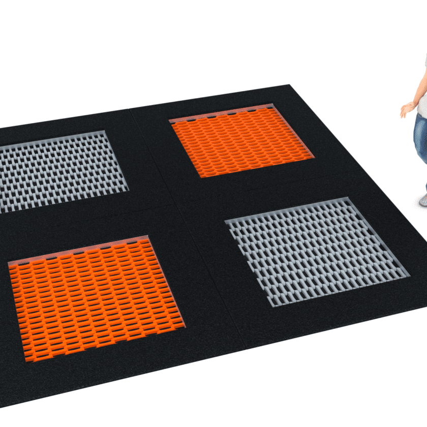 4 kvadratiske Trampoliner